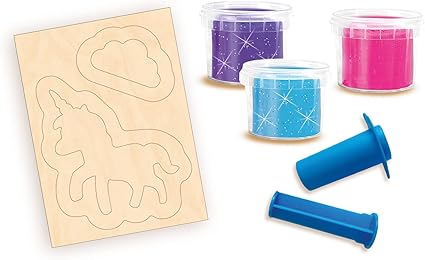 Plastelin - Neonski bleščice samorogov