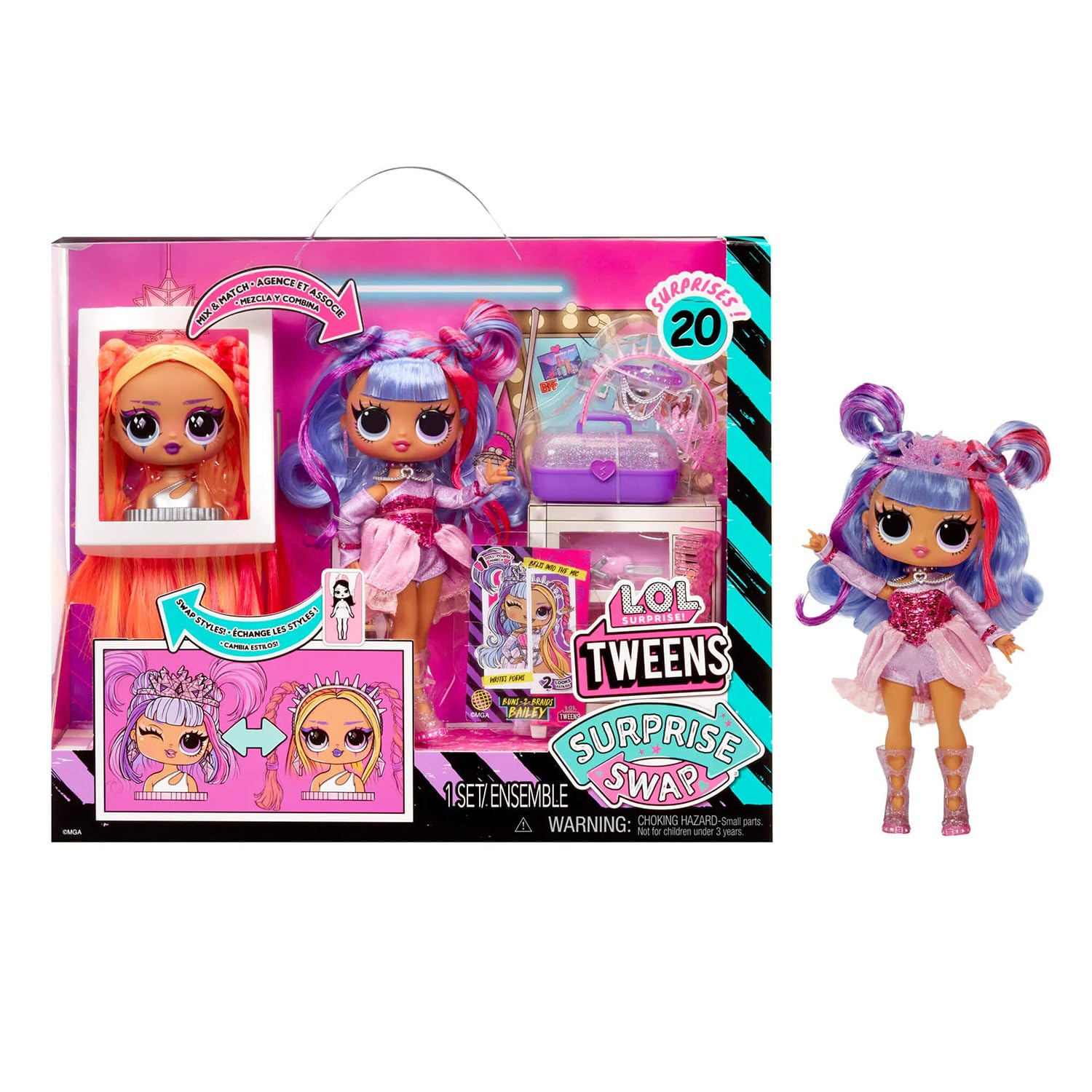 L.O.L Surprise! - Bábika Buns to Braids Bailey