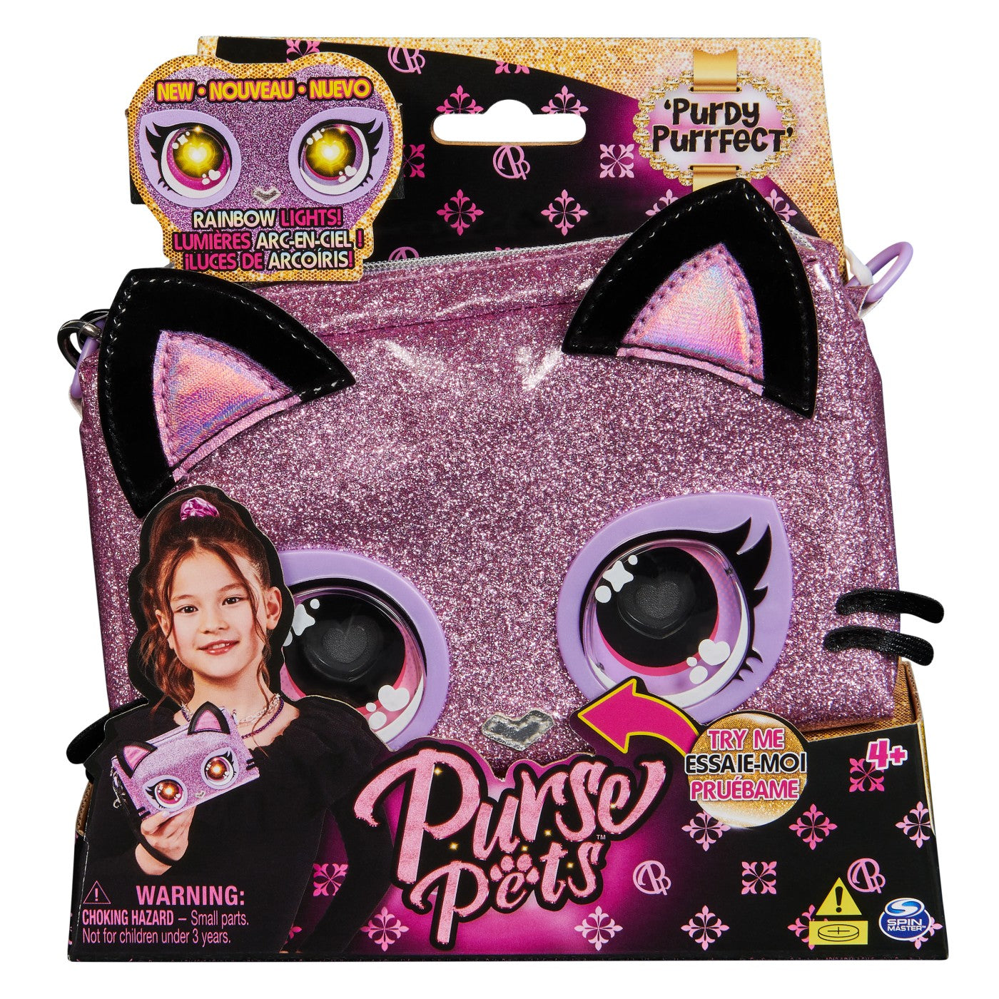 Purse Pets - 'Purdy Purrfect' interaktívna náramková taška mačka (6067884)