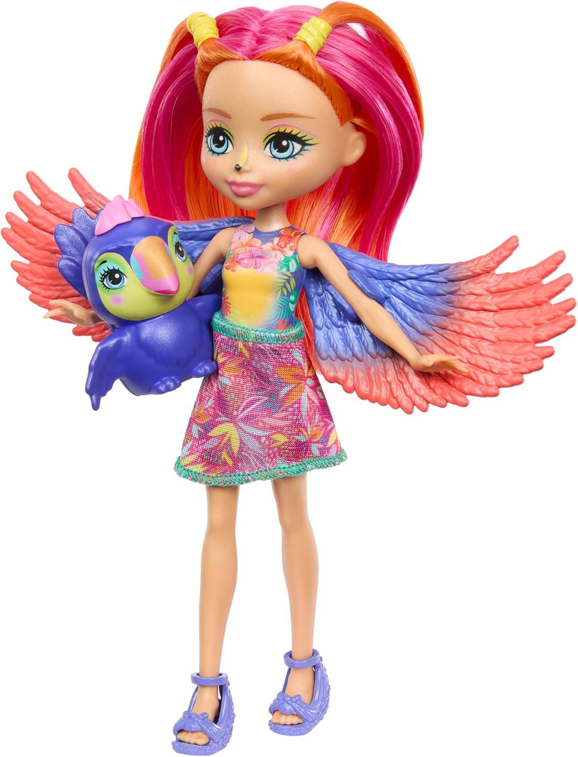 Mattel Enchantimals Slnečná pláž - Trippi Tukan a bábika s altánkom a domácim miláčikom (HRX83)