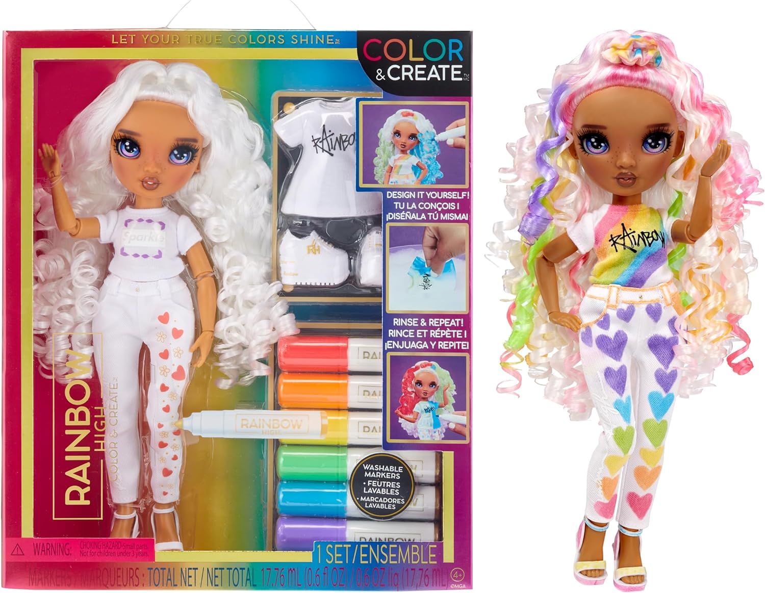 MGA Rainbow High: Color & Create DIY Módna Bábika (594147EUC)