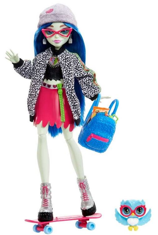 Mattel Monster High: Bábika Ghoulia Yelps s bábikou a doplnkami Sir Hoots (HHK58)