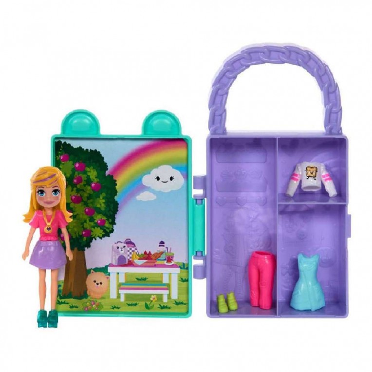 Mattel Polly Pocket - Lil' Styles Case tyrkysová (HTV02)