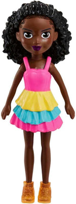 Mattel Polly Pocket - Letná módna bábika tmavej pleti (HKV84)