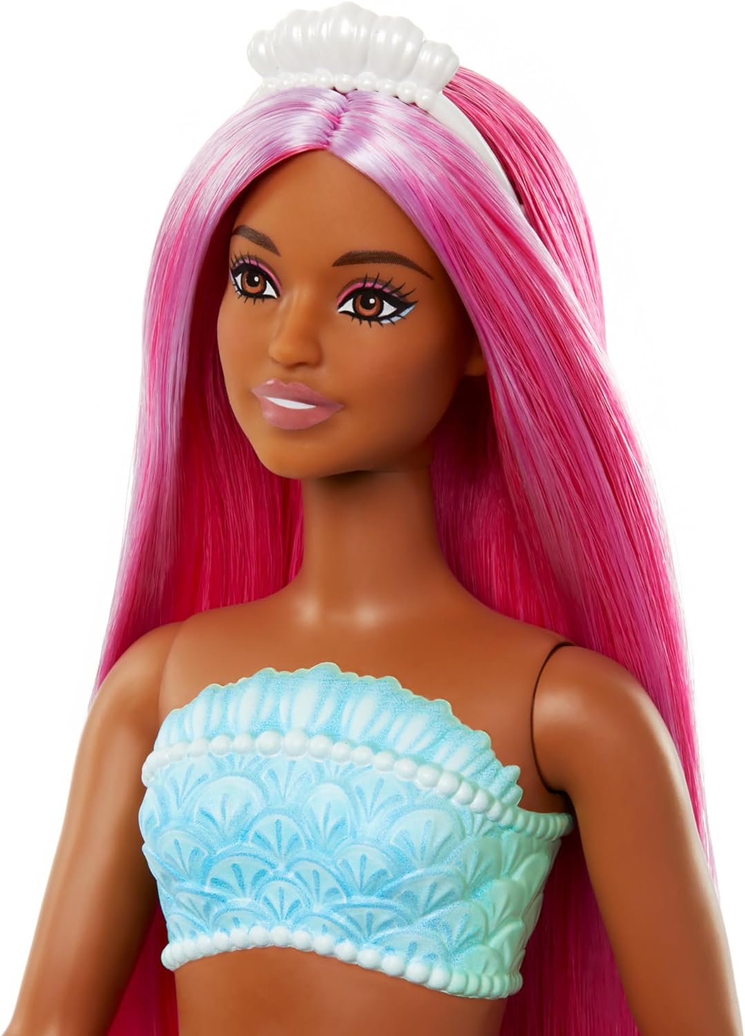 Mattel Barbie Dreamtopia: Oranžová morská víla - Bábika s tmavou pleťou (HRR04)