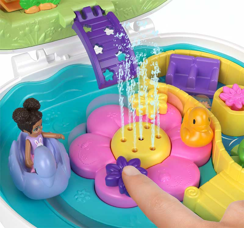 Mattel Polly Pocket: Kvetinová záhrada - Kompaktný set s králikom (HKV36)