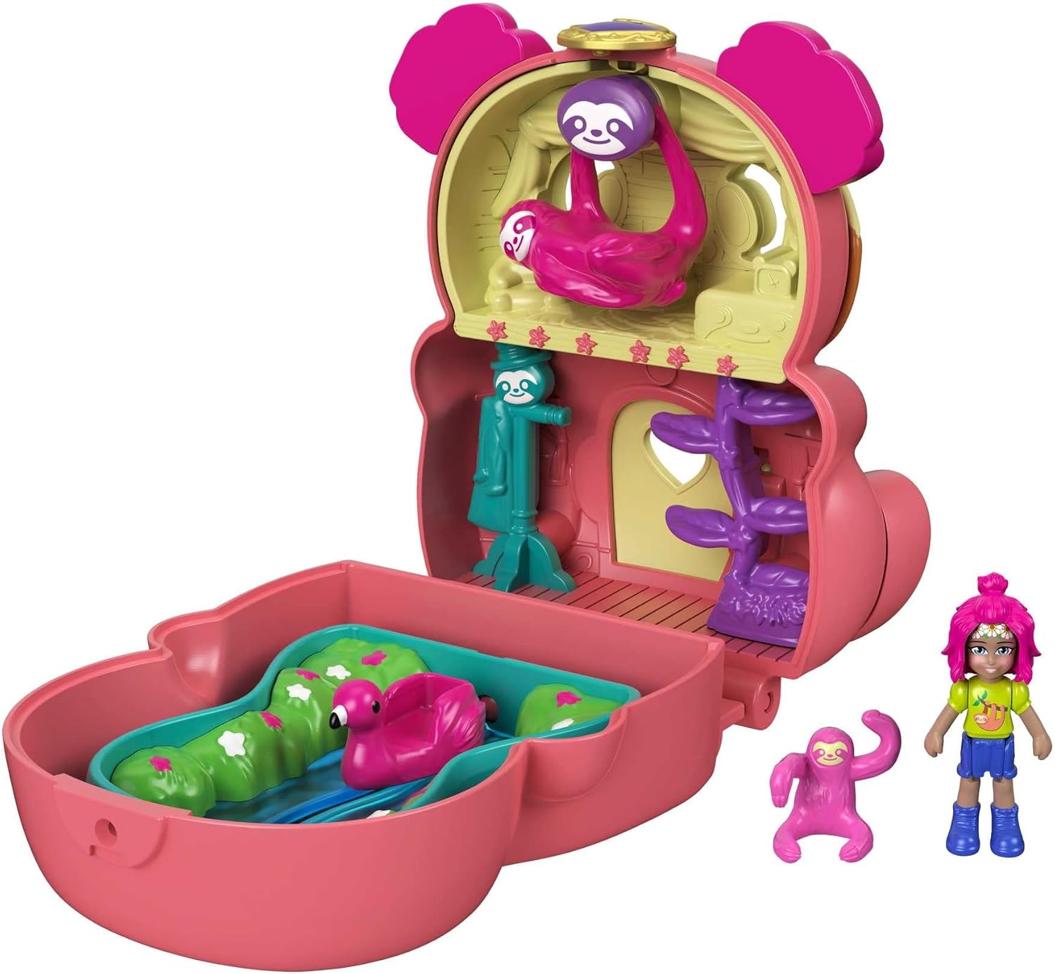 Mattel Polly Pocket: Otoč a otvor - Lenivec (GTM59)