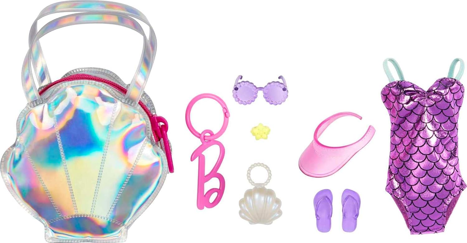 Mattel Barbie: Luxusná kabelka so zapínaním a plážovými šatami (HJT43)