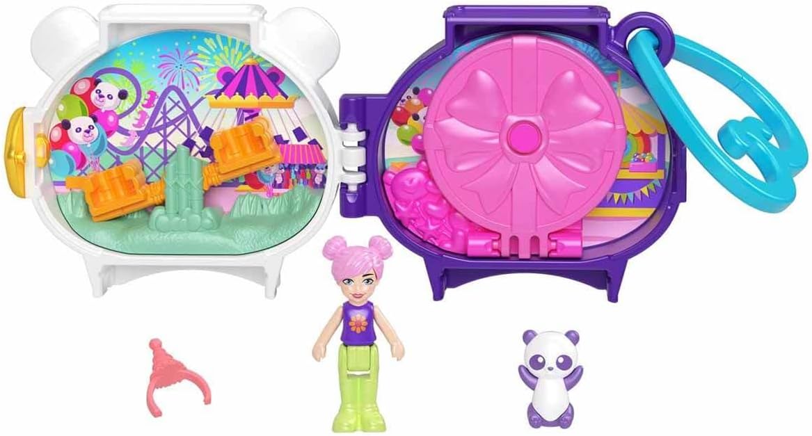 Mattel Polly Pocket Mini - Kompaktná sada na hranie s pandami (HRD38)