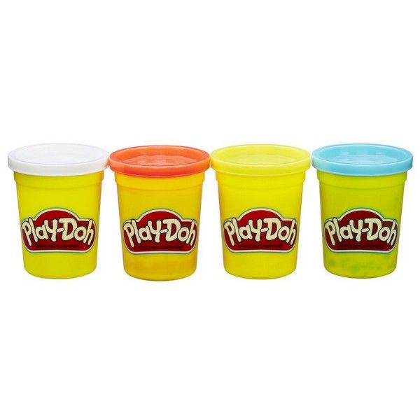 Hasbro Play-Doh - Klasická sada farebných tub (balenie 4 kusy) (B6508)