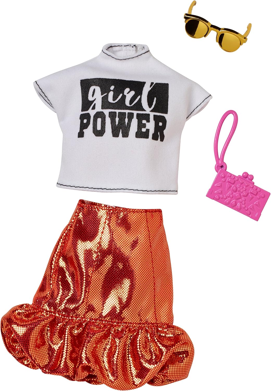 Mattel Barbie módny set na noc - tričko girl power (FLP78)
