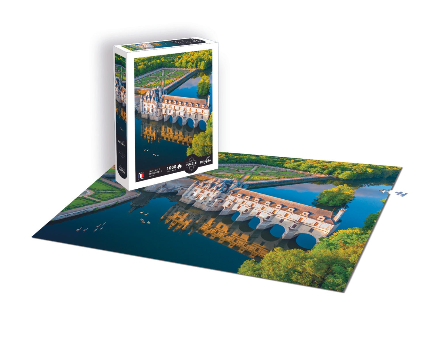 Puzzle 1000 kusov - Krajina - Zámok Chenonceau - Touraine