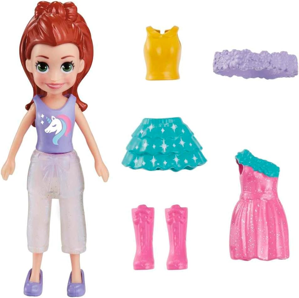 Mattel Polly Pocket - Módna bábika jednorožec (HKV82)