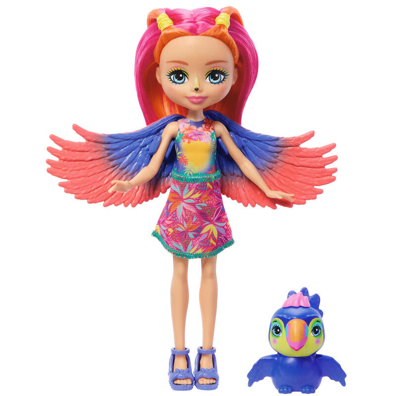 Mattel Enchantimals Slnečná pláž - Trippi Tukan a bábika s altánkom a domácim miláčikom (HRX83)