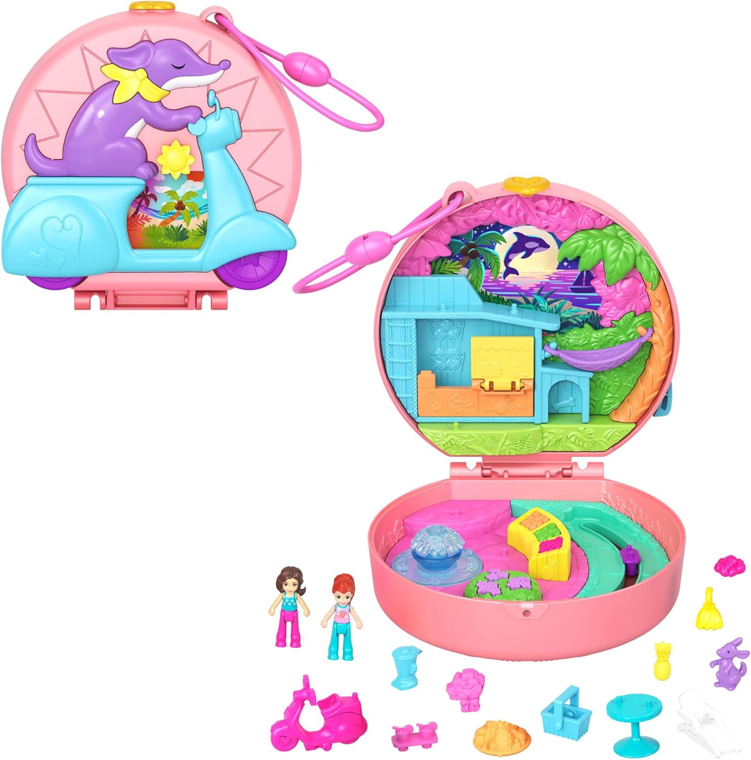 Mattel Polly Pocket: Dobrodružstvá v Riu - Dobrodružný Moped (HWN98)