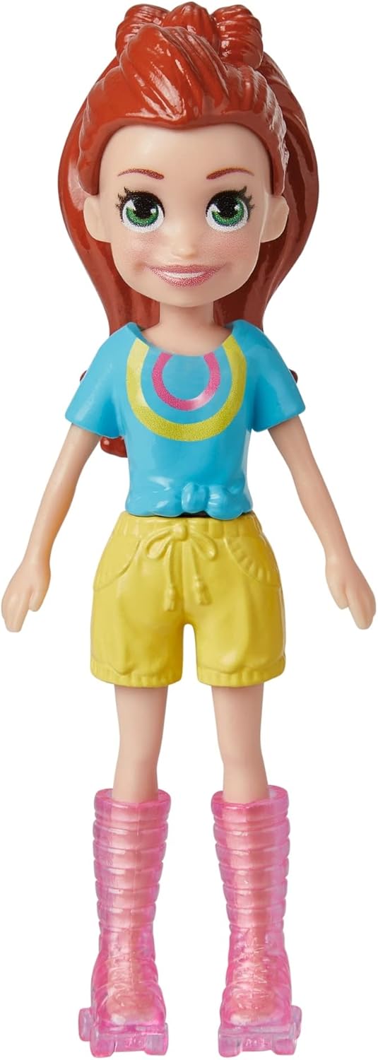 Mattel Polly Pocket - Bábika so športovým balíčkom na korčuľovanie s domácim miláčikom (HKV90)