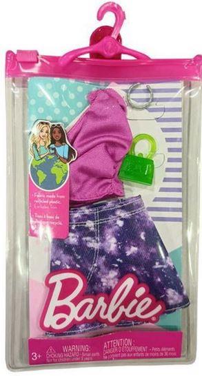Mattel Barbie - Ružové tričko s fialovým škótskym krídlom (HJT19)