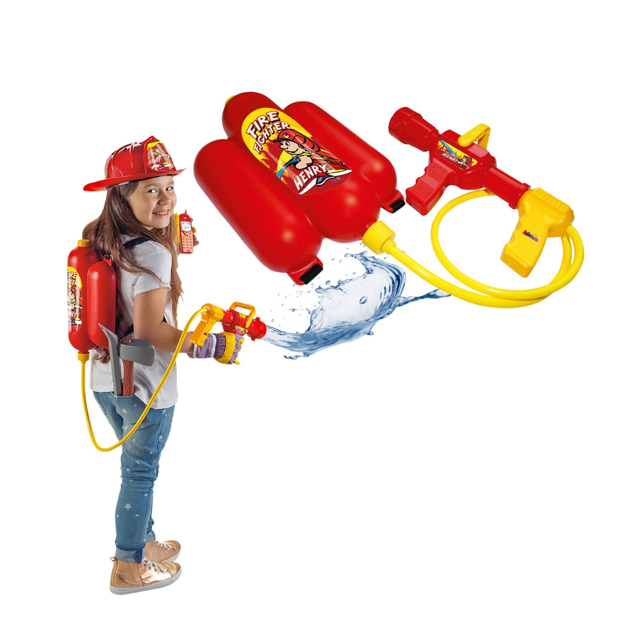 Gasilska sulica z rezervoarjem za vodo