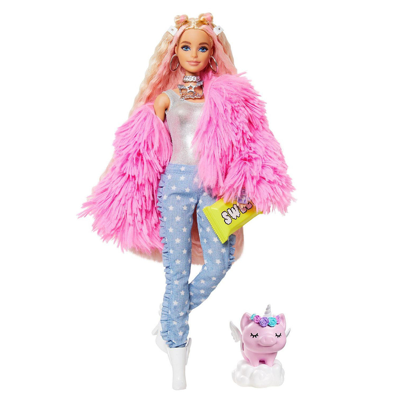 Mattel Barbie Extra - Bábika s domácim jednorožcom (GRN28)