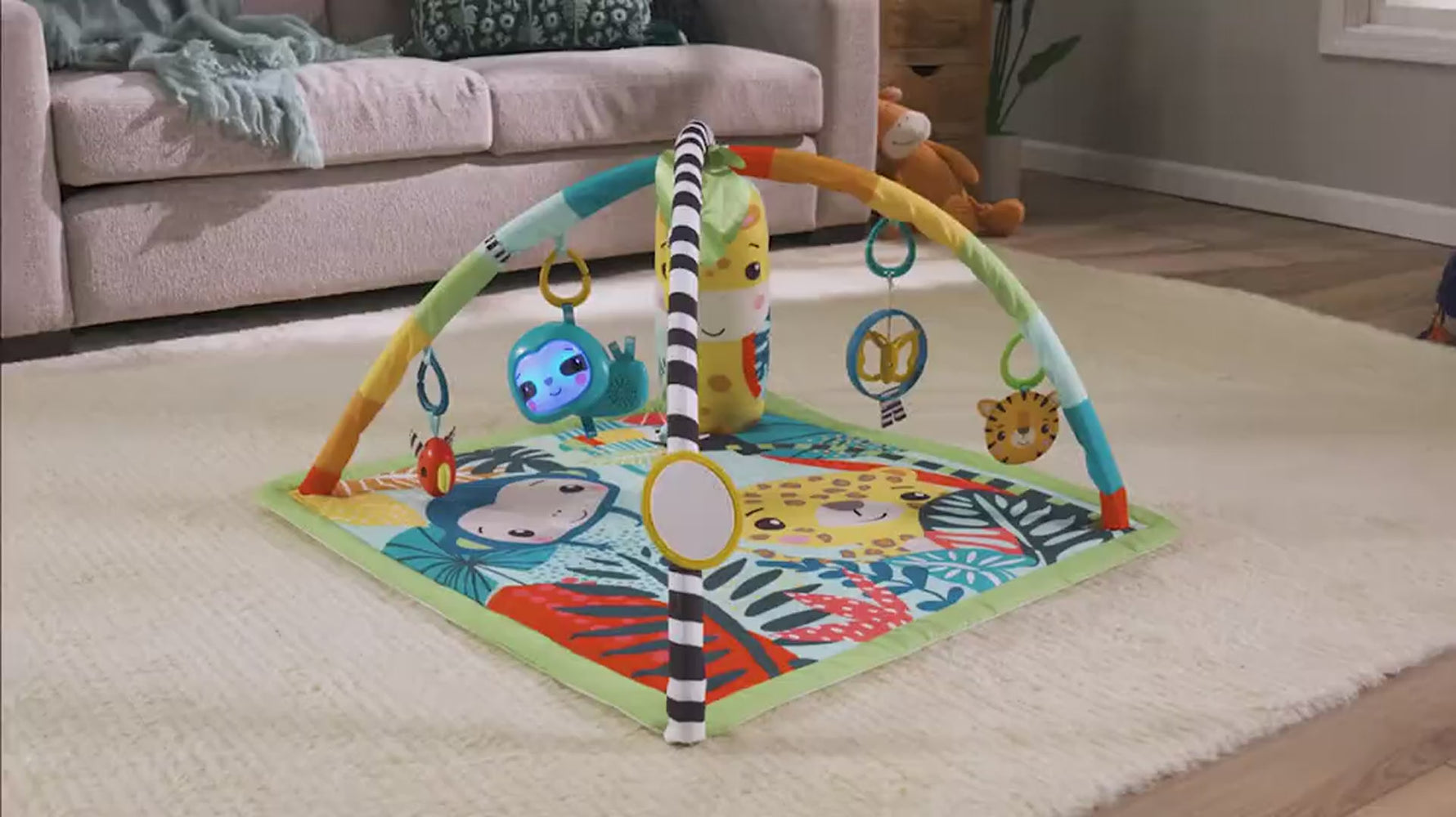 Fisher-Price - 3 v 1 Senzorična gimnastika Deževni gozd (HJW08)
