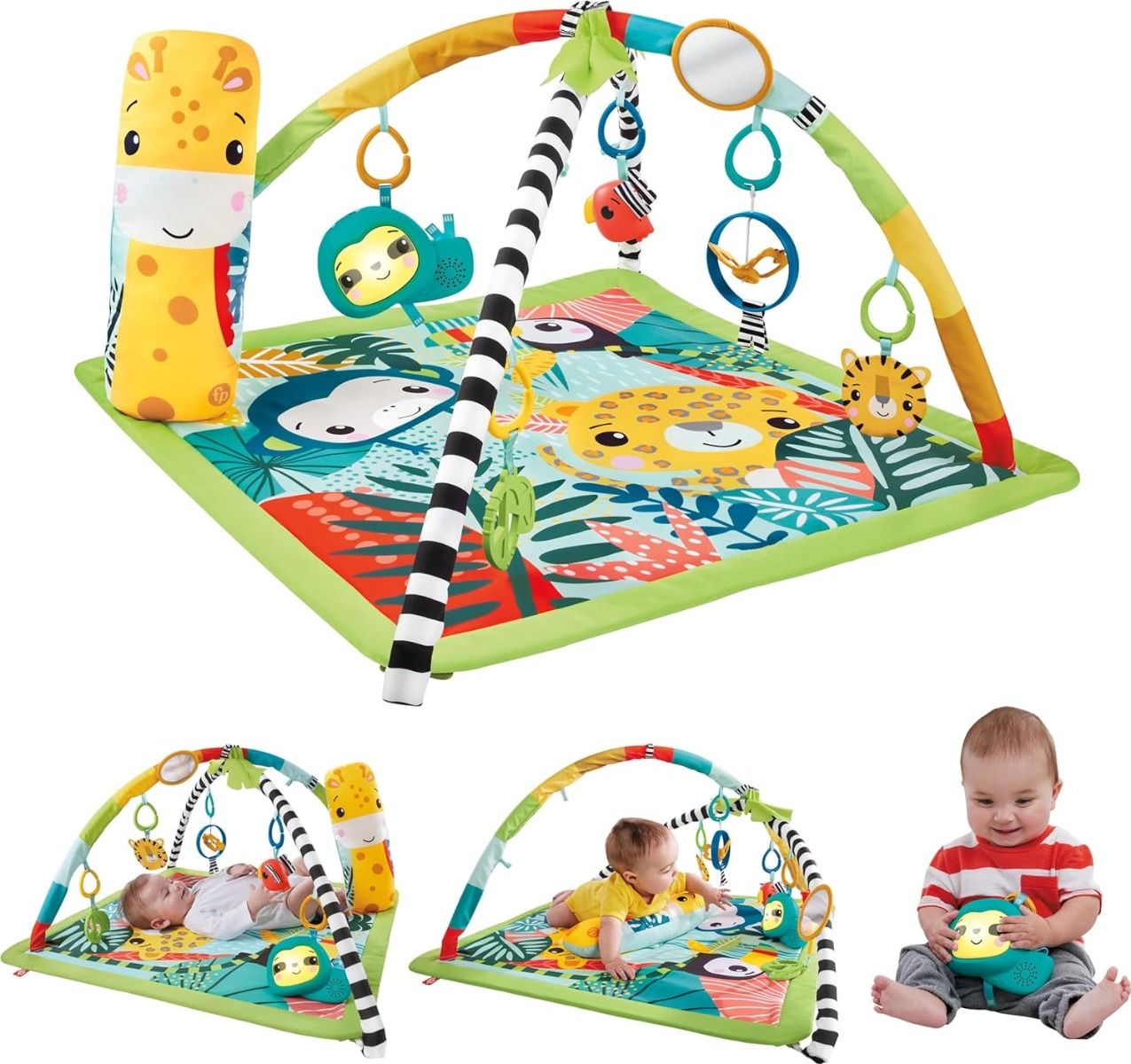 Fisher-Price - 3 v 1 Senzorična gimnastika Deževni gozd (HJW08)