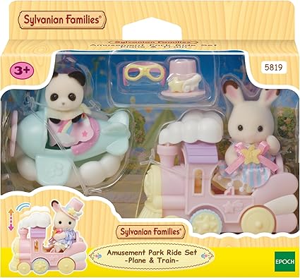 Sylvanian Families – Zábavný park, hrací set – Lietadlo a vláčik