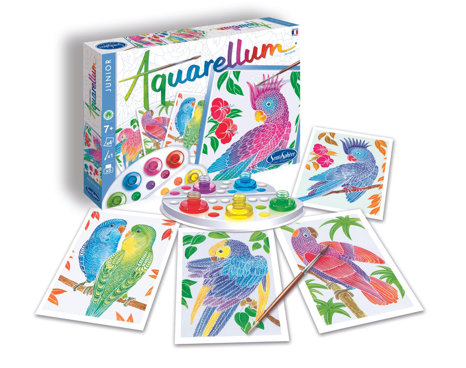 Obrázky - Aquarellum Junior - Papagáje