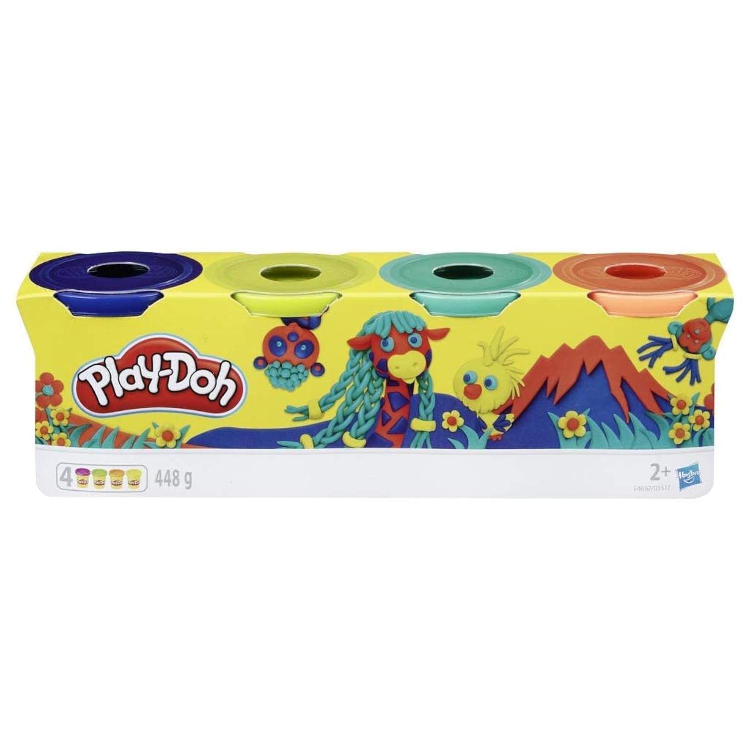 Hasbro Play-Doh Wild Color plechovky (balenie 4 kusy) (E4867)