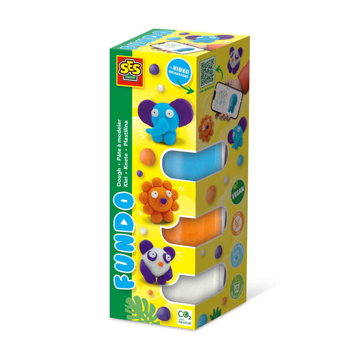 FunDo plastelína - Divoké zvieratá (3x90g-1x40g)