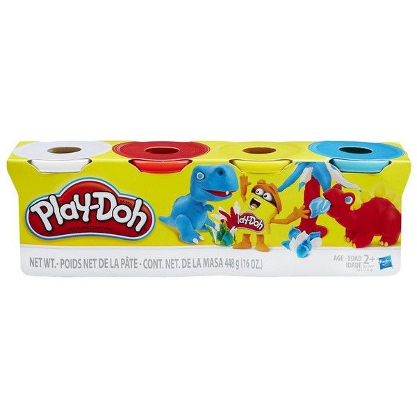 Hasbro Play-Doh - Klasická sada farebných tub (balenie 4 kusy) (B6508)