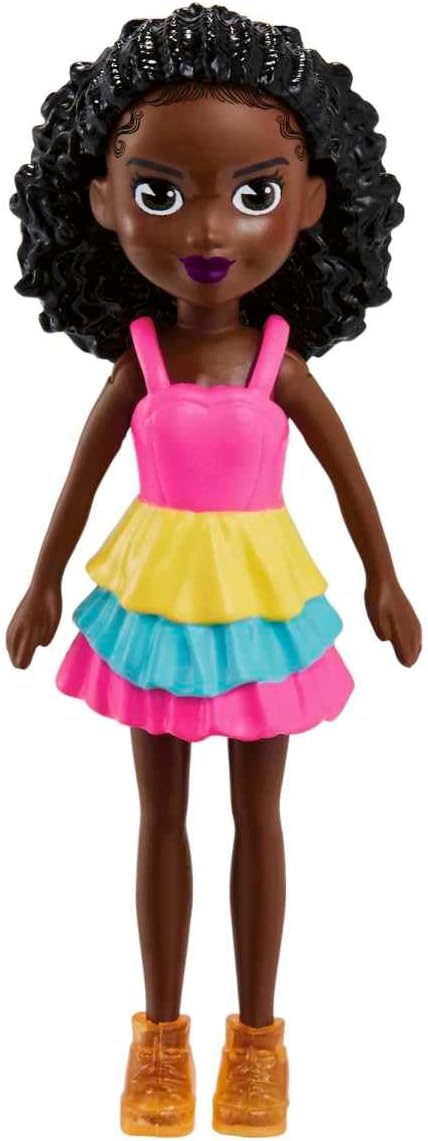 Mattel Polly Pocket - Letná módna bábika tmavej pleti (HKV84)