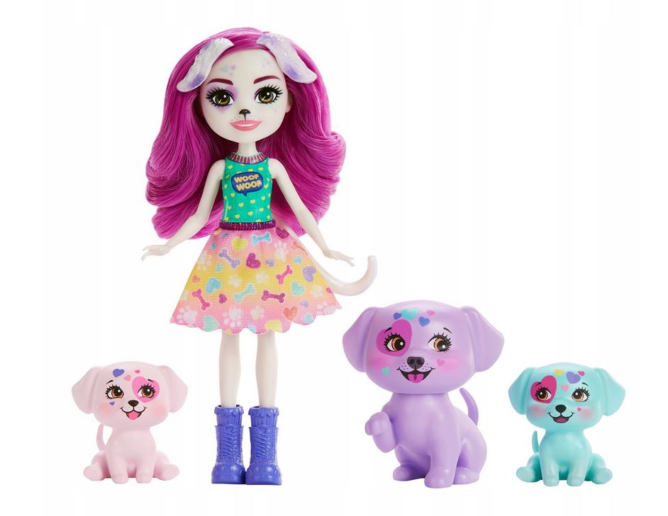Mattel Enchantimals: Hlavná ulica City Tails - Rodina dalmatíncov Dessa (HKN14)