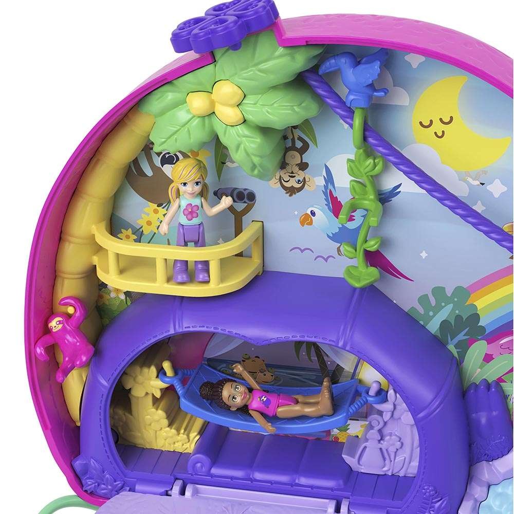 Mattel Polly Pocket: Taška s plyšovými lenochodmi 2 v 1 (HRD40)