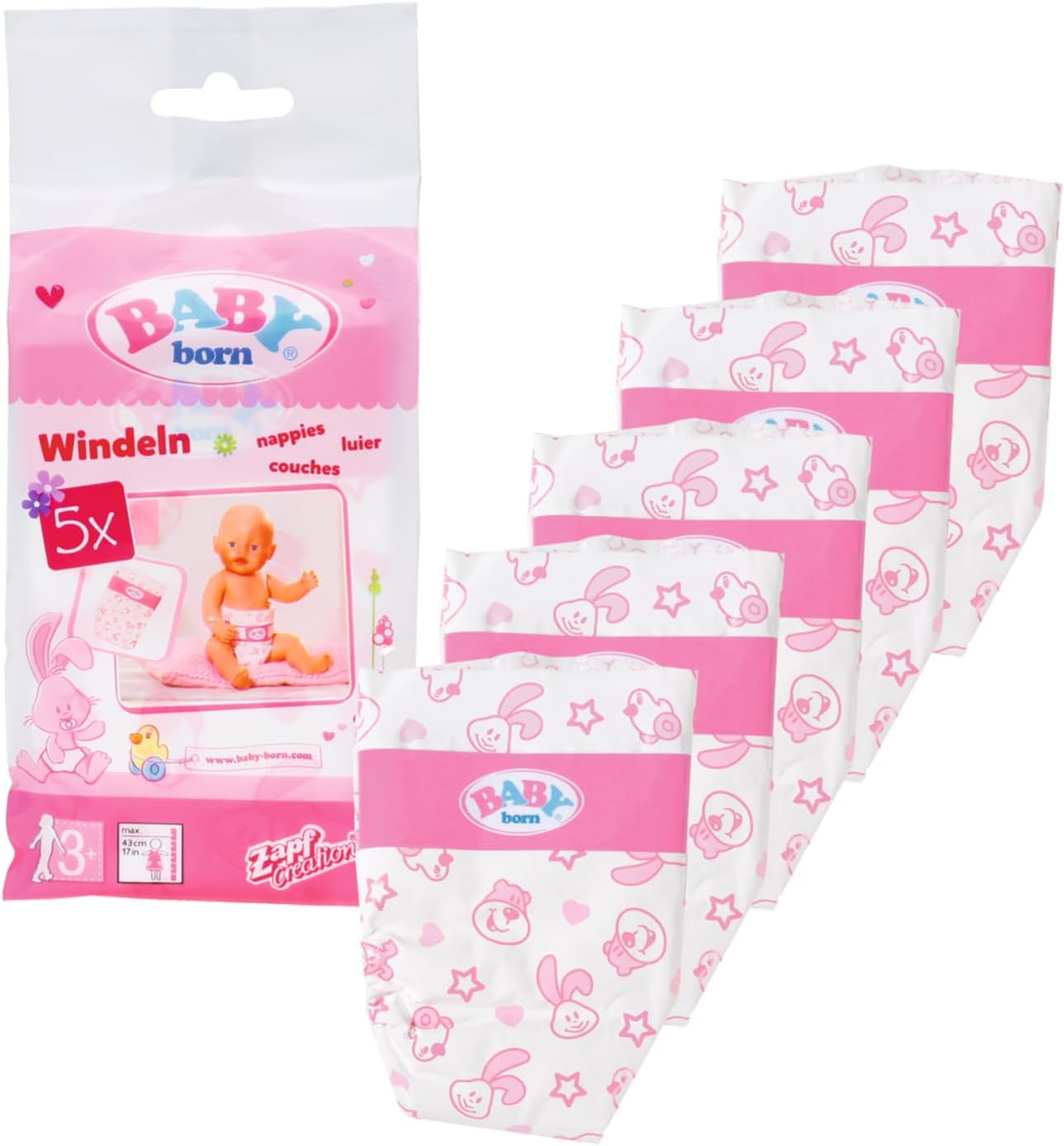 Zapf Creation: Baby Born - Plienky (5 kusov) (826508-116718)