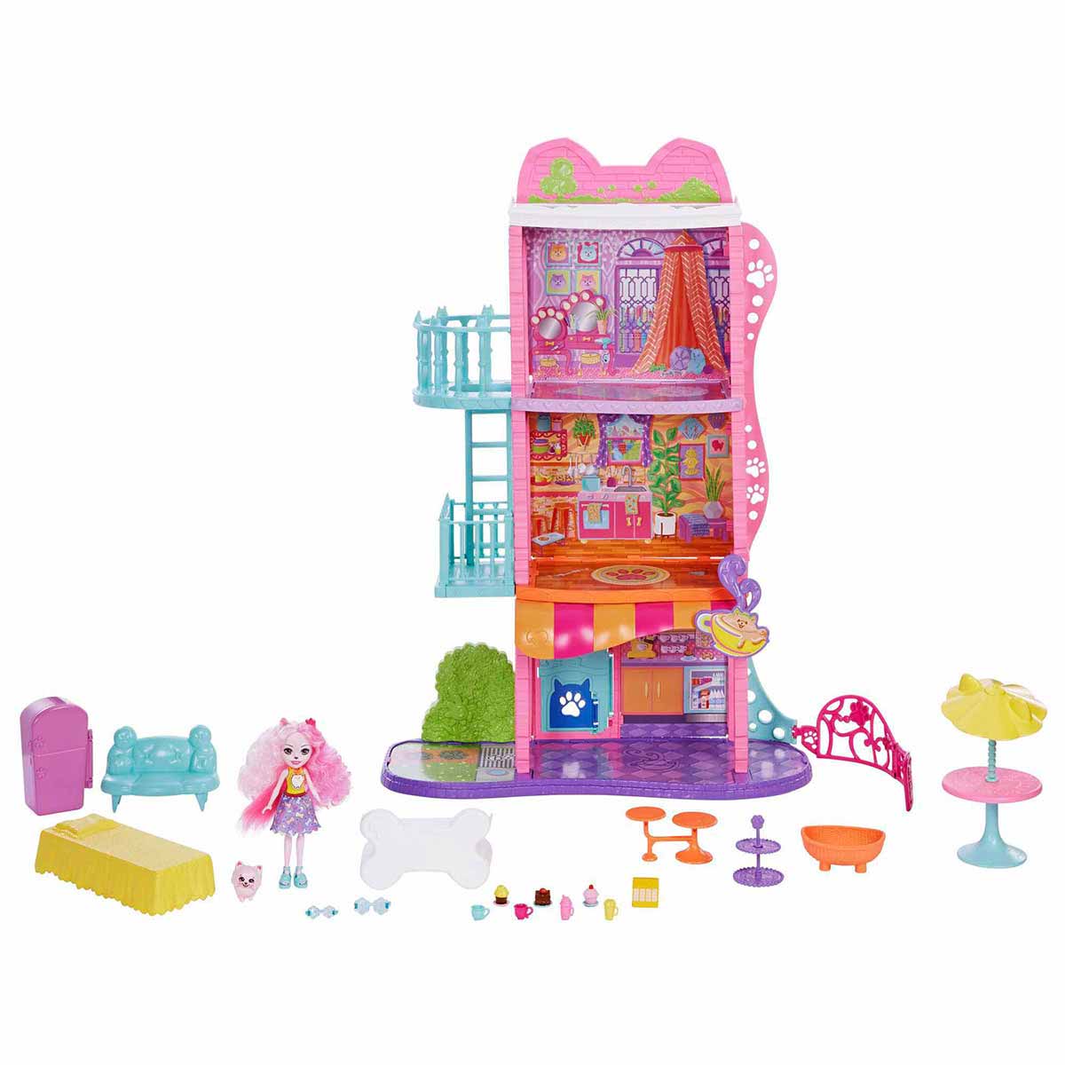 Mattel Enchantimals: Mestské príbehy - Mestský dom a kaviareň (HHC18)
