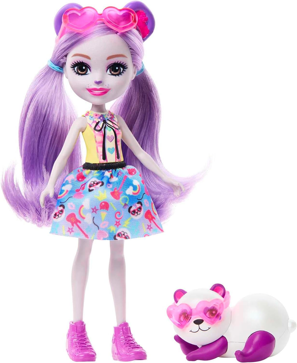 Mattel Enchantimals: Glamúrna párty - Bábika Pemma Panda & Clamber (HNT58)