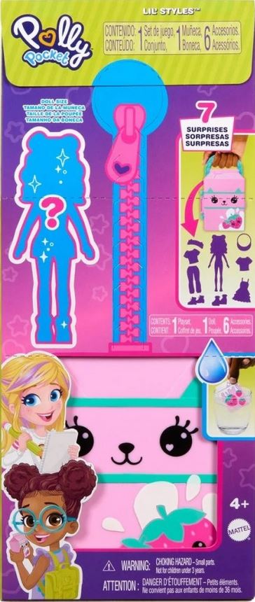 Mattel Polly Pocket - Šatník Lil' Styles žltý (HTV04)