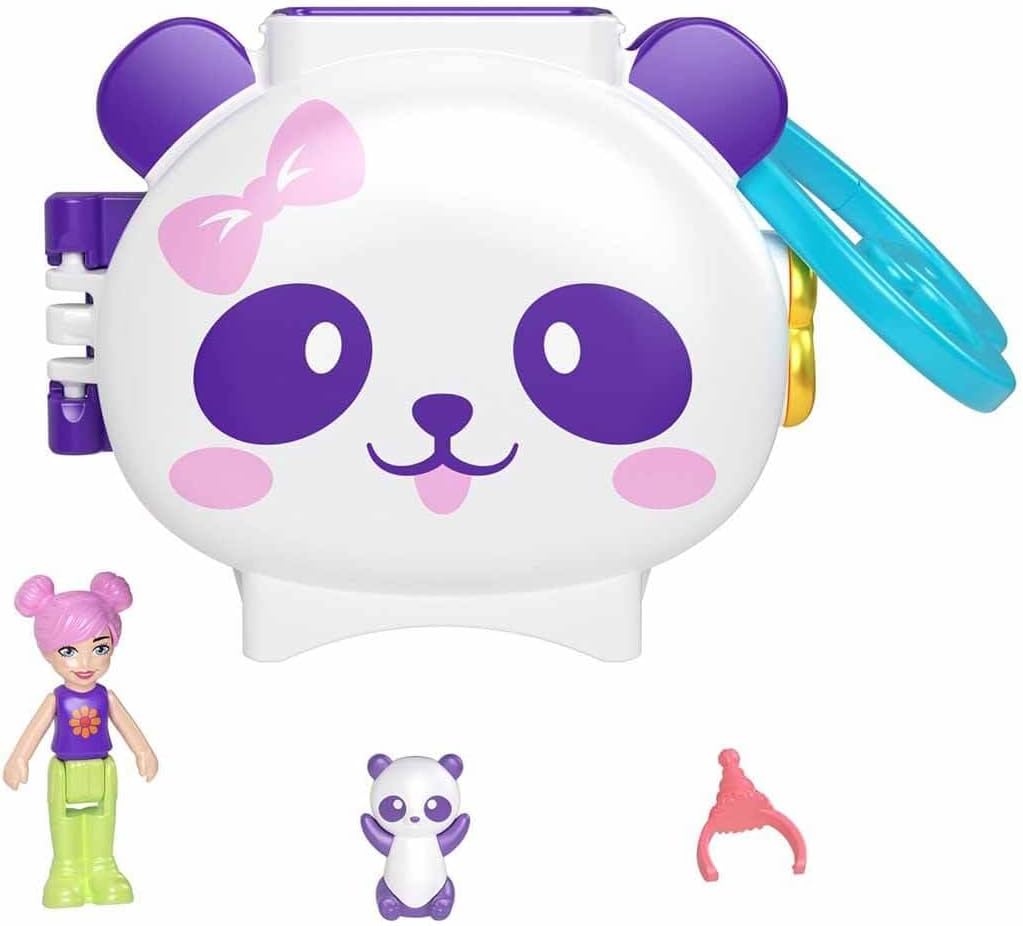 Mattel Polly Pocket Mini - Kompaktná sada na hranie s pandami (HRD38)